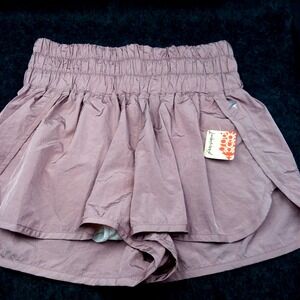 Free People Movement The Way Home Shorts Running Athletic Mauve Sz L High Waist